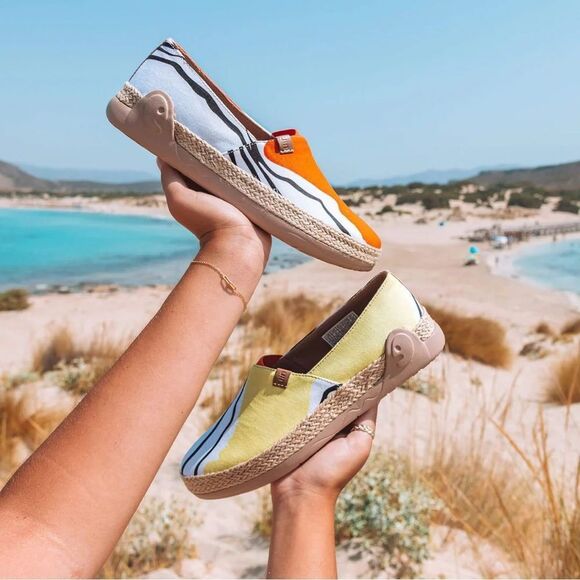 UIN Women's Espadrilles Slip Ons Knitted Walking Casual Shoes(Summer Wave)No Box - Picture 8 of 9